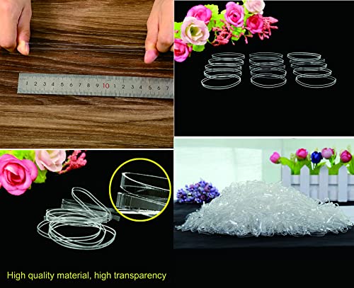 SAOYOAS 2000 PCS Clear Elastic Mini Ponytail Rubbers Ties, Soft Non-Slip Small Hair Accessories for Girls, with 2 PCS Topsy Tail Tools