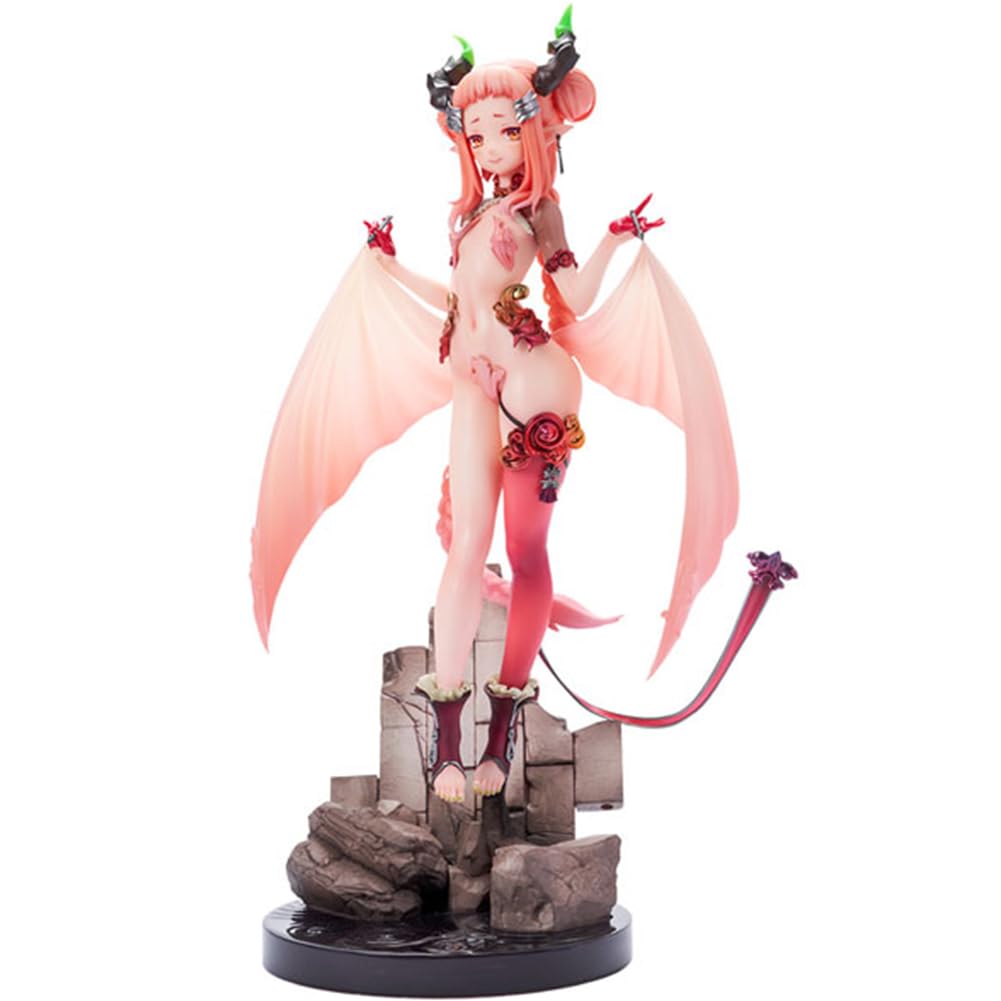 Gooyeh Anime Illustration Figure Original Painting SweetDemon-Yayako Figure Standing Pose Pink Girl Model PVC Sculpture Desktop Decoration Gift 29cm