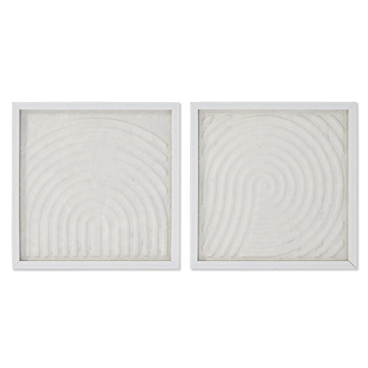 Cadre cristal papel mache 35x2x35 moderne pour deco murale