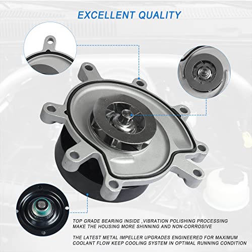 Water Pump W/Gasket 1204350 Aw7163 Replacement For Commander Dodge Ram 1500 Dakota Durango,Grand Cherokee, Liberty, Chrysler Aspen,Mitsubishi Raider 3.7L V6;4.7L V8 #TOP5