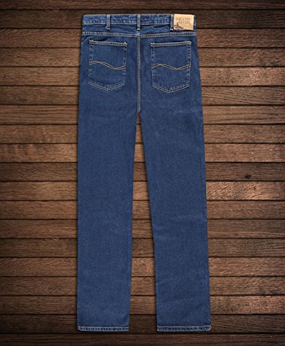 Grand River Medium Stone Stretch Traditional Straight Cut Jeans (34/30, Medium Stone Wash)4