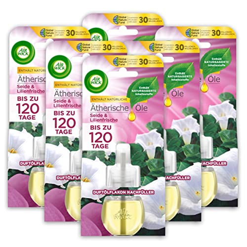 Air Wick Duftölflakon Nachfüller, Seide & Lilienfrische, 1er Pack (1 x 19 ml)