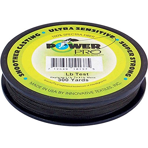 PowerPro Unisex-Erwachsene 21101500300E Power Pro Spectra Angelschnur, geflochten, 68 kg, 277 m, moosgrün, 300 yd