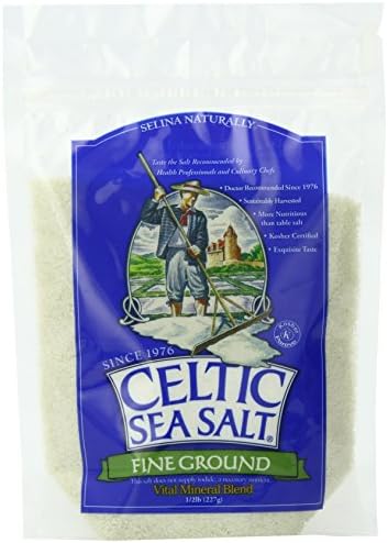 Celtic Sea Salt®, Fine Ground, 8 Ounce Resealable Bag, PACK OF 6