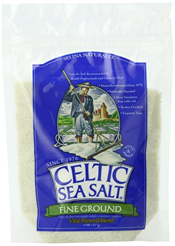 Image of Celtic Sea Salt, Fine Ground, 8 Ounce Resealable Bag, PACK OF 6