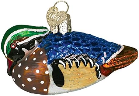 Old World Christmas Bird Watcher Collection Glass Blown Ornaments for Christmas Tree Wood Duck