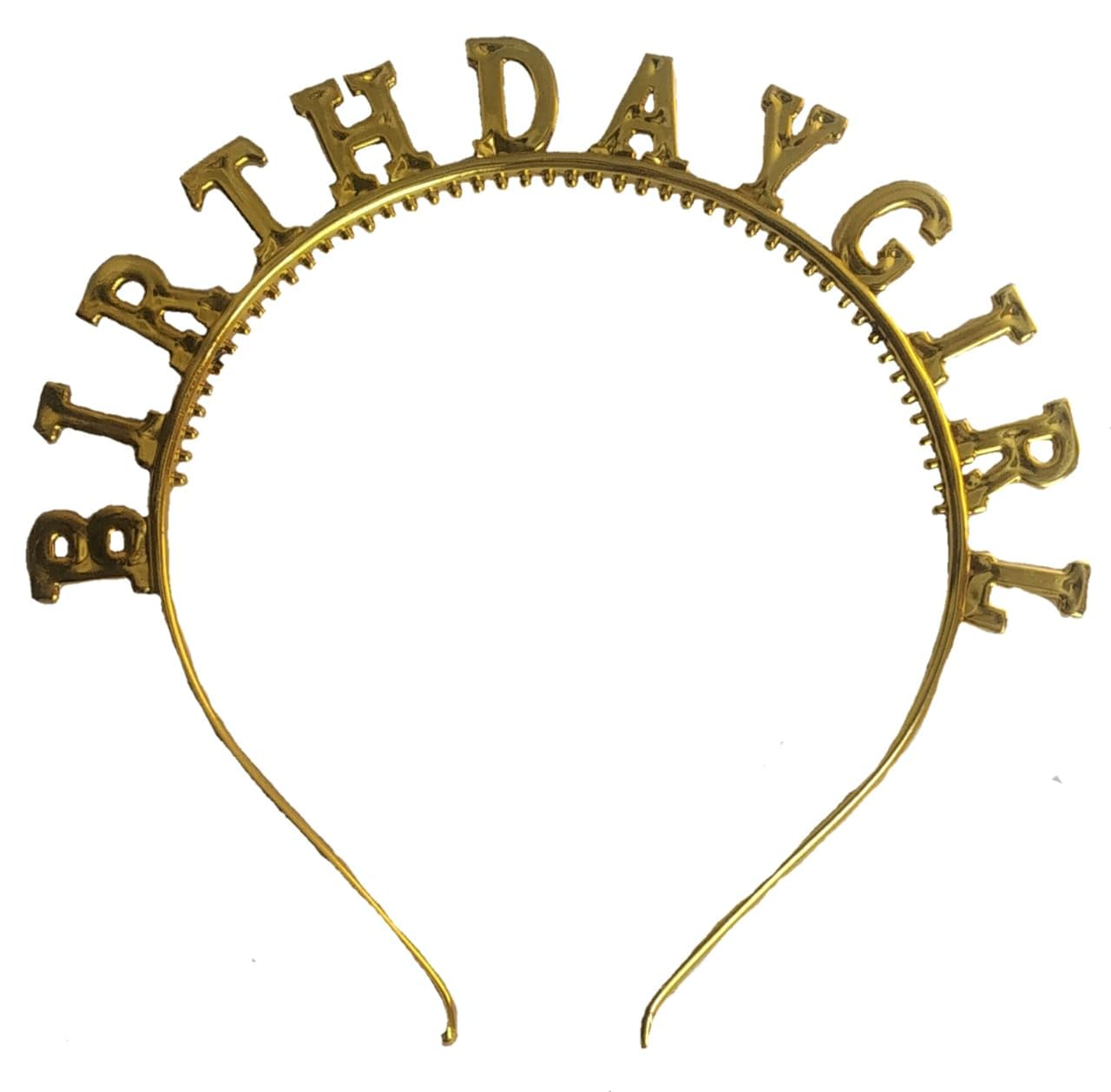 Fun Affairs Golden Birthday Girl Tiara/Crown for Happy Birthday Party Decoration Girl Head Band Color Gold 1 Pc