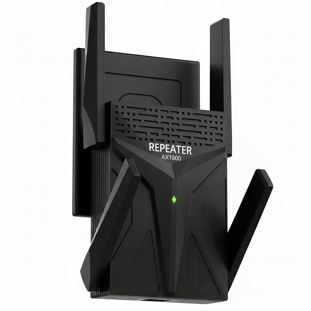 AX1800 WLAN Repeater WiFi 6, WLAN Verstärker Dual Band bis 1800 Mbit/s, Internet Signalverstärker mit Gigabit LAN Port, WiFi Extender mit Repeater & Access Point Modus, für Zuhause und Büro