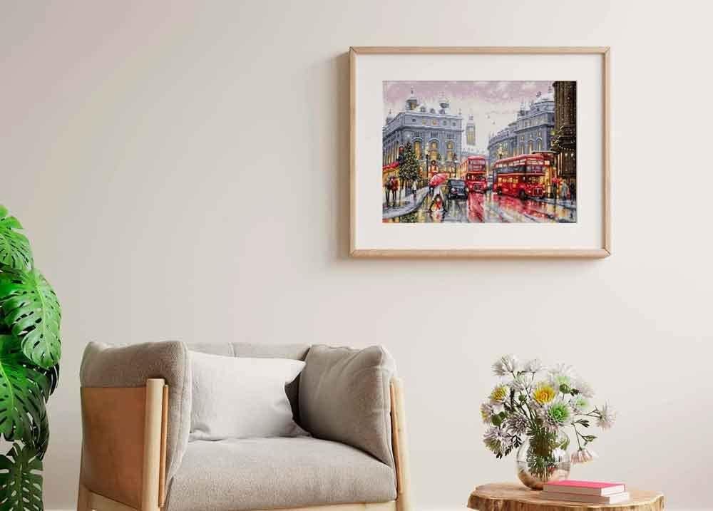 Luca-S Counted Cross Stitch Kit - London BU5006, Needlecraft DIY Kit for Adultas, Embroidery Set