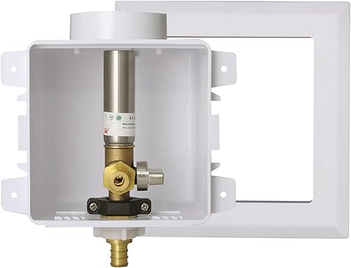 Caja de salida para máquina de hielo con pararrayos de martillo de agua, entrada PEX de crimpado de 12 pulgada y conexión de salida de compresión de