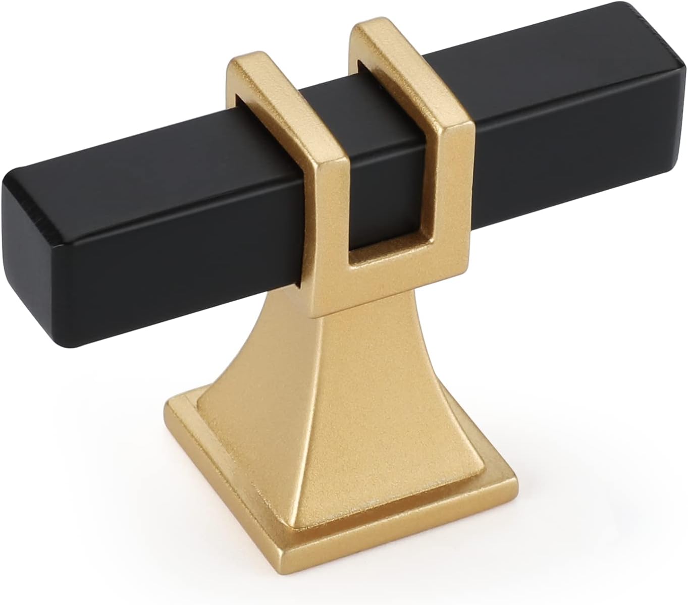 10 Pack Black and Gold Cabinet Knobs Black Dresser Drawer Konbs T Bar Pulls Kitchen Cabinet Hardware