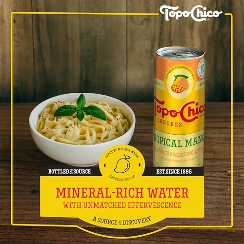 Image of Topo Chico Sabores Tropical Mango Sparkling Water, 12 fl oz, 8 Pack