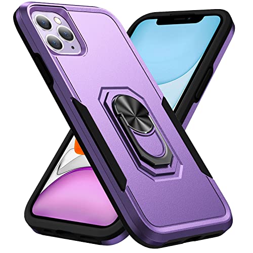 DAWEIXEAU Coque pour iPhone 11 Pro, Housse Armure Silicone Protection de Antichoc Anti-Rayures Coque Etui pour Apple iPhone 11 Pro 5,8" (Violet) Cover