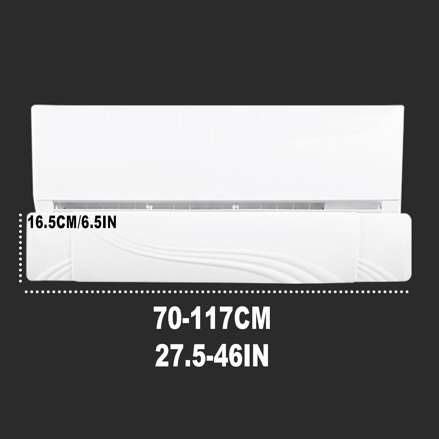 エアコン 風除け、格納式エアコンディフレクター、調整可能な直撃防止フロントガラスエアコンバッフル、家庭用/オフィス用 (ホワイト）