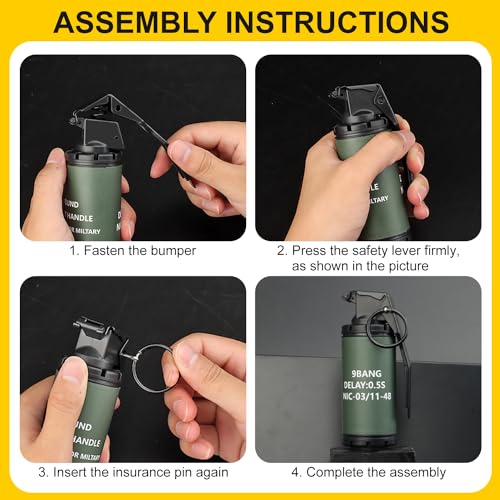Zhongren Dummy Grenade Model Plastic Hand Grenades Toy CS Airsoft Tactical Gear Accessories for Tactical Army Fans Cosplay Movie Props Outdoor 14+ - Image 14