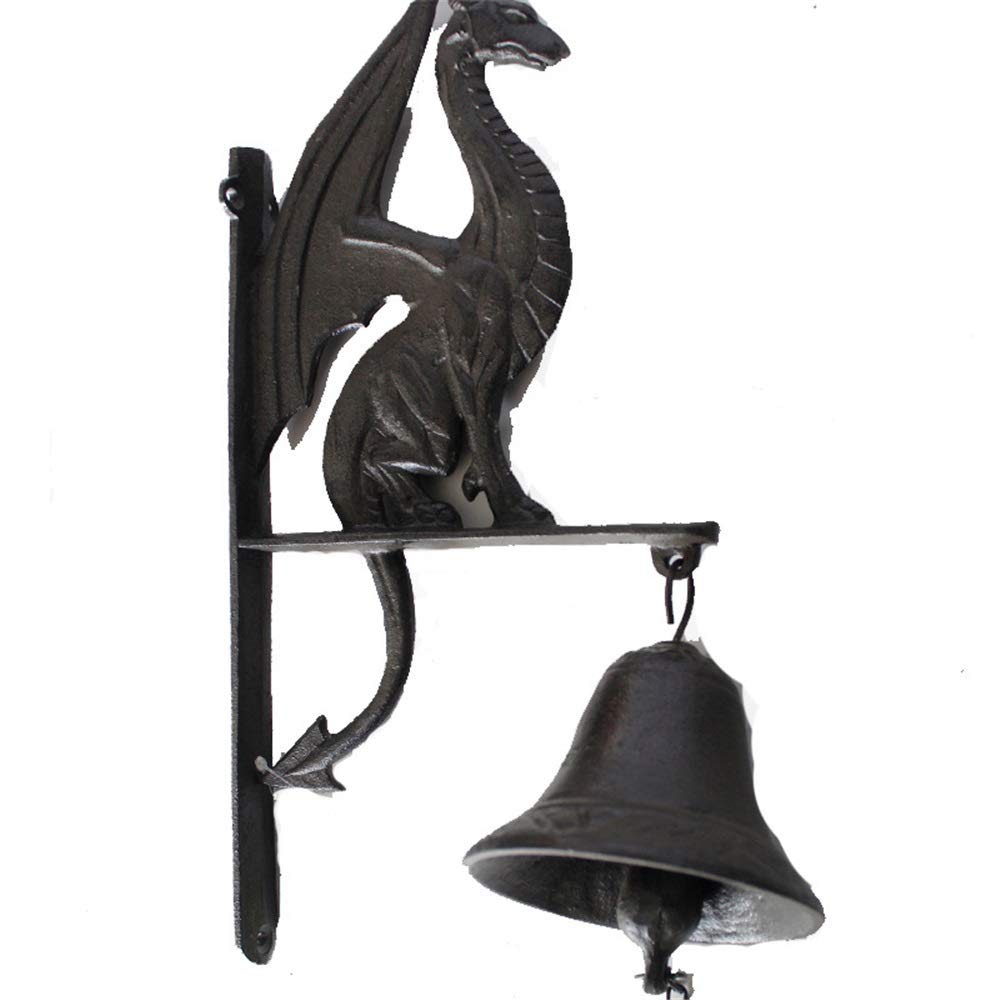Door Bell Retro Cast Iron Bells Wrought Garden Wall Decorations Hanging Wall Hanging Wooden