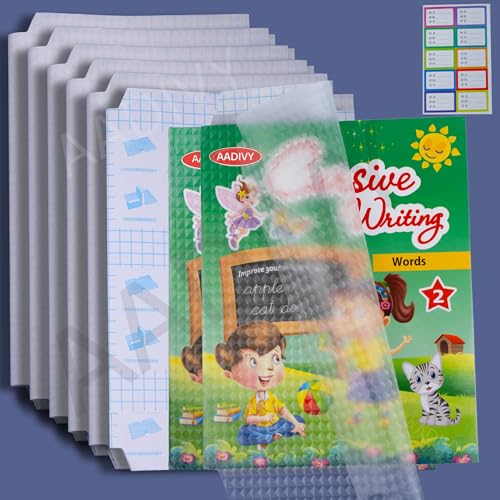 Image of 50 Pcs- Medium Sizes Book Biding Cover Cut Self-Adhesive Book Cover Transparent, Paper Sticker Book Cover Film, Waterproof School Textbook Protective Case Cover, Diamond Pattern. 43x30 CM