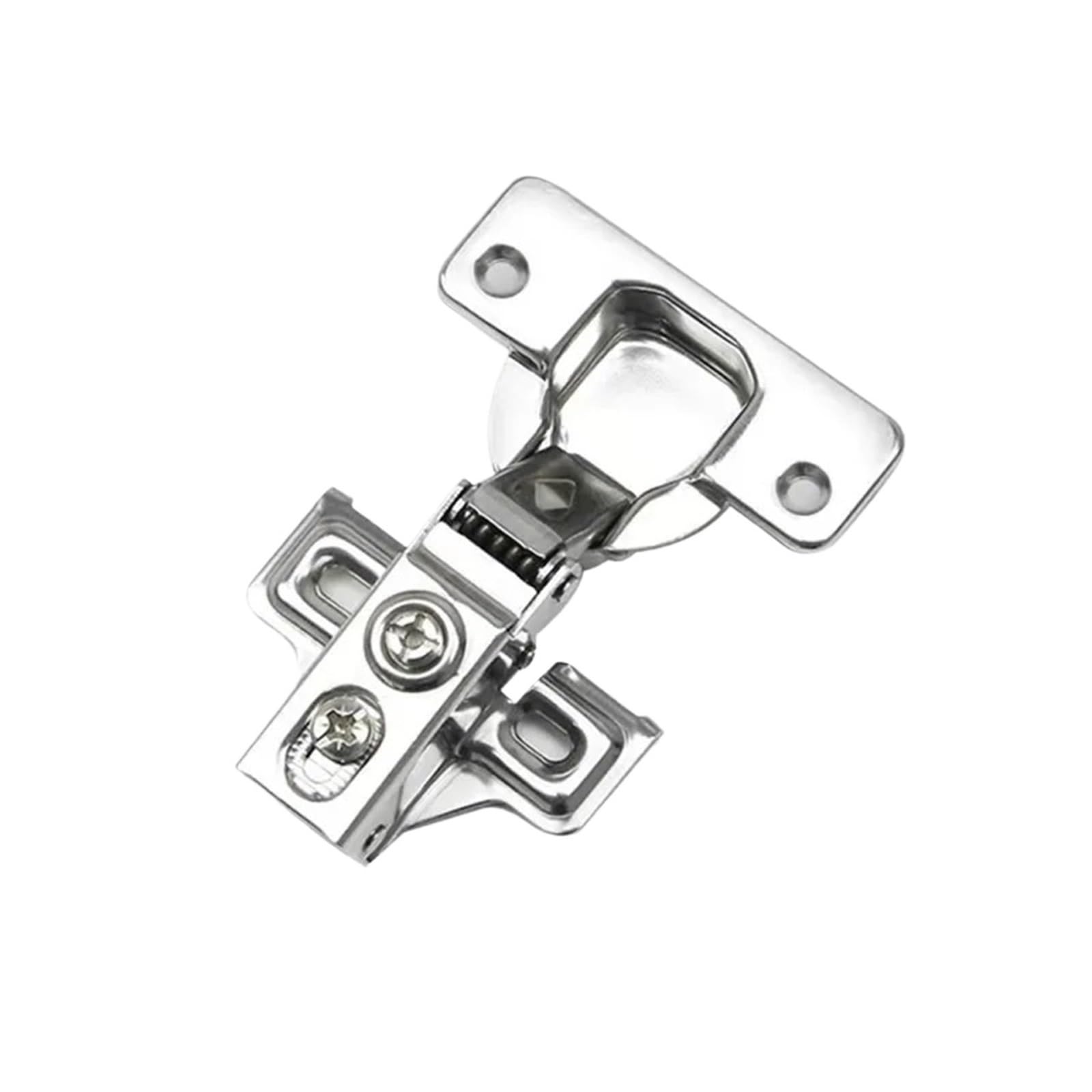 Cabinet Hinges StainlessSteel Short-Arm Hydraulic Hinge of Cabinet Cup 35mm Cupboard Hinges Hardware Door Buffer Damper for Cupboard Furniture(Full Overlay 1pc)