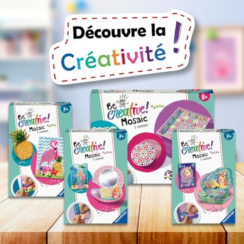 Ravensburger – Be Creative – Mosaïque Midi – Mermaid – Sirène – Création Objets – Décoration – Loisir créatif – Activité détente et créative – Dès 7 Ans – 18239