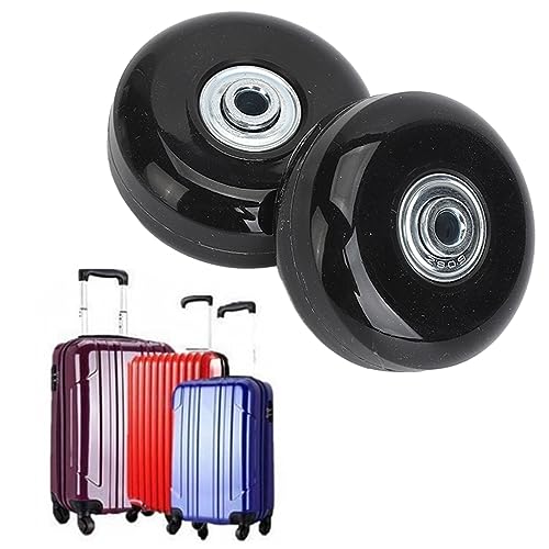 2PCS Luggage Suitcase Replacement Wheels, PU Rubber Luggage Wheels Easy to Install Luggage Suitcase Wheels for Universal Traveler (56x24mm / 2.2x0.9in)3