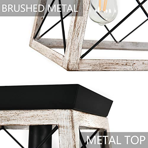 Luupyia Farmhouse Rectangular Chandelier Rustic, 5-Lights Kitchen Island Lighting, Linear Island Light Fixture Farmhouse Pendant Lighting Fixtures For Dining Room Pool Table Beige #TOP2