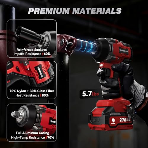 ARCCAPTAIN Cordless Impact Wrench, 1500N.m (1106Ft-lbs) 1/2" Impact Gun - image 8