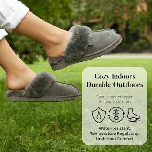 Image of Fireside by Dearfoams womens Sydney Genuine Shearling Scuff