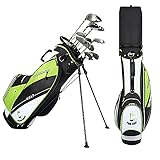 Yclty Golftasche Golfbag Standbag Golfreisebag, Portable Golf Bag mit Dual Straps für einfaches Tragen, Platzsparende Damen Herren Tragetasche - Blau/Orange/Grün
