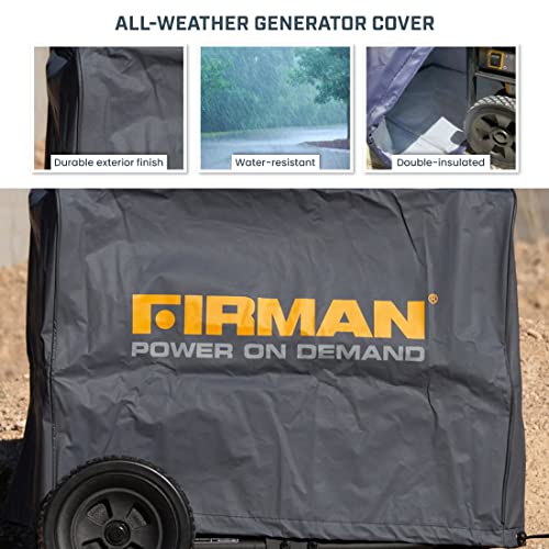 FIRMAN 1009 Portable Generator Cover, Double-Insulted Generator Cover, Fits Large Generators 5000 Watts and Up, 13.7" x 8.1" x 4", Large - Thumbnail 6