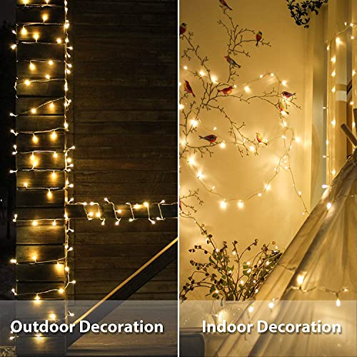 Image of 35 Feet Long LED Power Pixel Serial String Light, 360 Degree Light in Bulb | Copper Led Pixel String Light for Home Decoration,Diwali,Christmas(Warm White) Pack of 1
