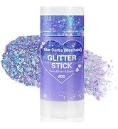 Mysense Purple Body Glitter Stick,Mardi Gras Accessories,Sparkling Face Hair Glitter,Mermaid Sequ...