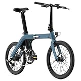 BICICLETA ELÉCTRICA PLEGABLE DE 20 PULGADAS - altura del sillín 80cm-110cm, tamaño plegado: 84 cm * 40 cm * 59 cm, tamaño: 148 cm * 57 cm * 110 cm. El diseño plegable hace que ahorre espacio y sea cómodo de transportar; un peso de bicicleta eléctrica de solo 18,5 kg y una capacidad de carga máxima de 120 kg, fácil de transportar.