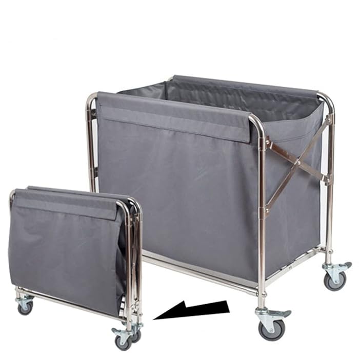 Buy Bimiti Folding HeavyDuty Laundry Basket Laundry Hamper Cart with