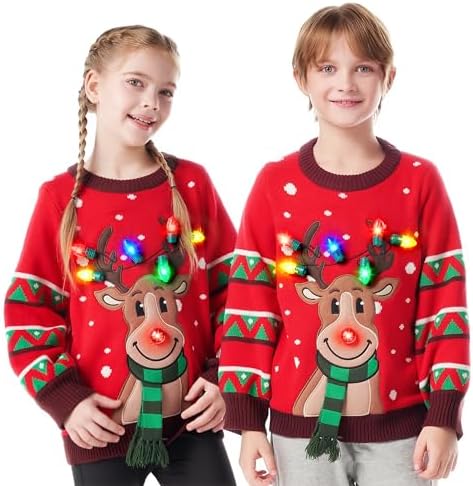 Giggling Getup Pull De Noël Assorti Pour La Famille, Pull De Noël Moche
