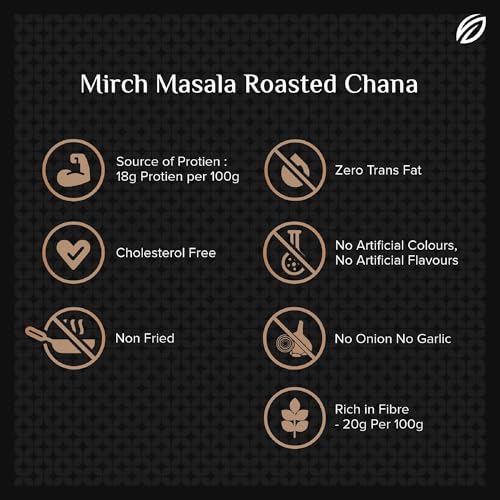 Image of SHREGO Mirch Masala Roasted Chana, Snack and Namkeen, Vacuum Packed (150 Gm)