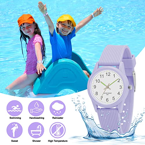 Tenock Kids Analog Watches For Girls 50M Waterproof Kids Watches Learning Time Children Watch Easy To Read Great Birthday Gifts For Ages 3-10 Kids #TOP1