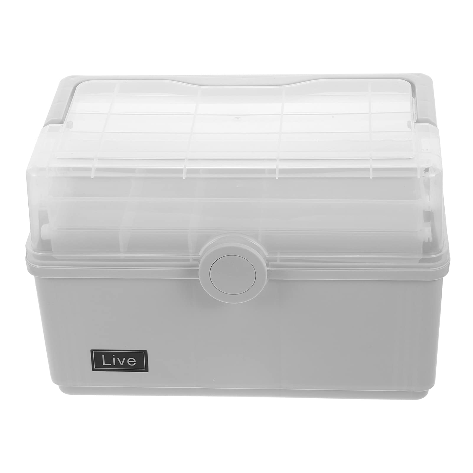 EXCEART Boîte Médicale Domestique Multi-couches en Plastique Portable et Multifonction pour Maison et Pique-niques en Plein Air Grand Espace de Rangement