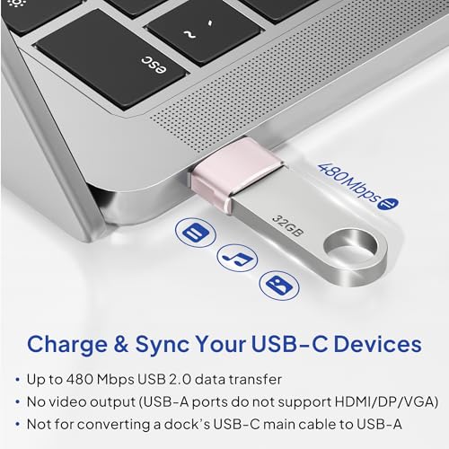 Image of Elebase for Samsung Galaxy S25 Adapter,USB to USB C Adaptor 4Pack,Type C Female to A Male Cable Converter for Galaxy S24 S23 Plus Ultra FE,Z Fold Flip 7 6 5,A55 A54 A53 A52,Tab S10 S9 S8 A9 A8 A7 Lite