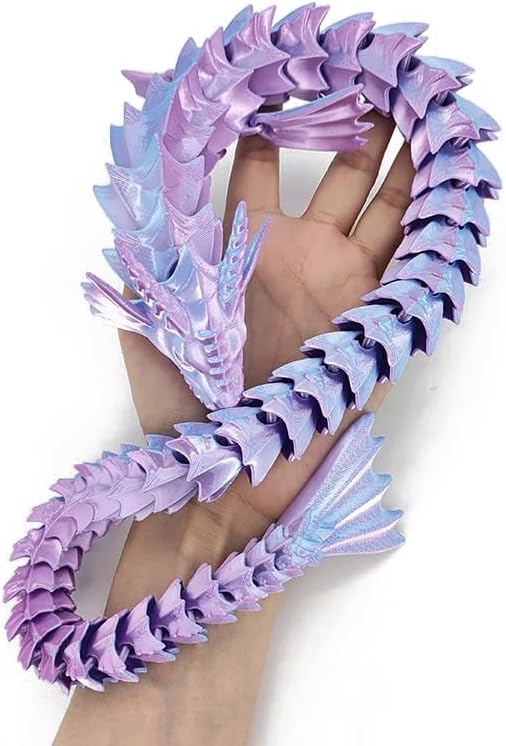 3D Printed Articulated Dragon Fidget Majestic Sea Dragon 3D Printed Toys and Figurines