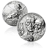 ÉLÉGANTE PIÈCE ARTISANALE -- Découvrez le savoir-faire exceptionnel de cette collection de pièces anciennes en argent allemand, ornée de gravures détaillées et de portraits expressifs. Cette pièce, réalisée avec minutie, met en valeur l'aigle impérial classique et constitue un objet décoratif de choix pour un bureau, une étagère ou une vitrine.