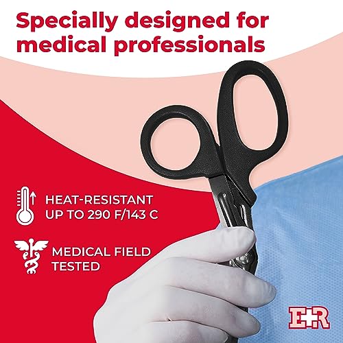 Ever Ready First Aid Autoclavable Titanium Bonded Bandage Shears 7 1/4" Bent - Tactical Stealth Black (Tactical Black Single Pack) - Image 6