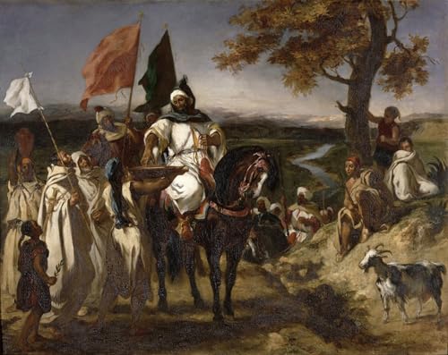 Toile Caïd marocain Eugène Delacroix : impression premium pour une décoration murale haut de gamme