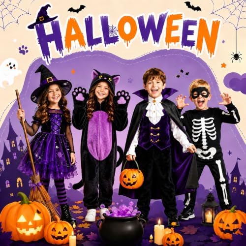 Black Cat Costume for Girls - Halloween Costume for Kids Role Play with Bag — view 8