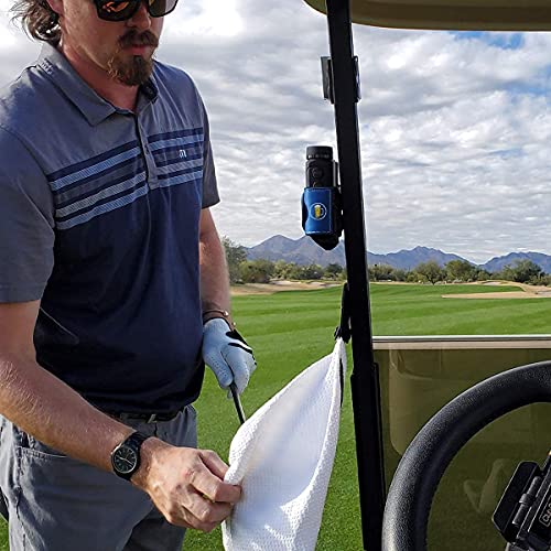 Stickit Magnetic Towel, White | Top-Tier Microfiber Golf Towel With Deep Waffle Pockets | Industrial Strength Magnet For Strong Hold To Golf Carts Or Clubs #TOP2