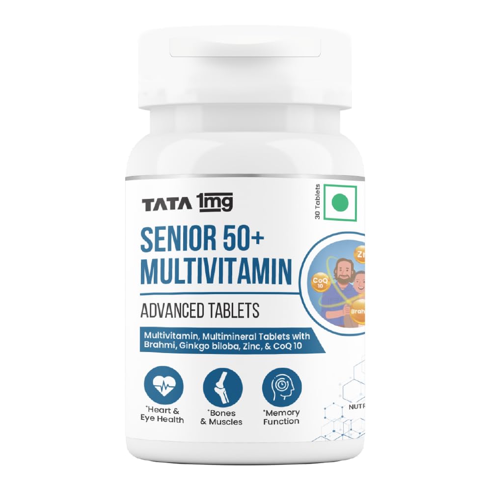 See full amazon price history chart for Tata 1mg Senior 50+ Multivitamin & Multimineral Veg Tablet with Zinc, Vitamin C, Calcium and Vitamin D, Supports Health Protection, Strength & Overall Health For Unisex (Pack Of 30 Tablets) Tata 1mg Senior 50+ Multivitamin & Multimineral Veg Tablet with Zinc, Vitamin C, Calcium and Vitamin D, Supports Health Protection, Strength & Overall Health For Unisex (Pack Of 30 Tablets) (B0BZS1986D) Amazon Price History, Amazon Price Tracker