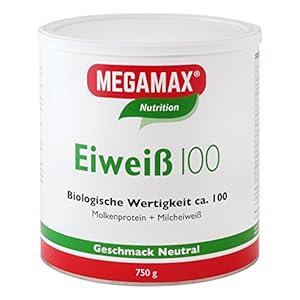 MEGAMAX Casein Proteinepoeder + Whey Protein eiwitpoeder 750 g neutraal ideaal voor het bakken – Low Carb eiwitshake voor spieropbouw en fitness