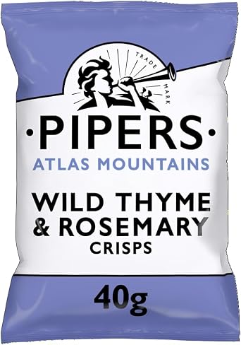 Pipers Atlas Mountains Wild Thyme & Rosemary Crisps Sharing Bag 150g