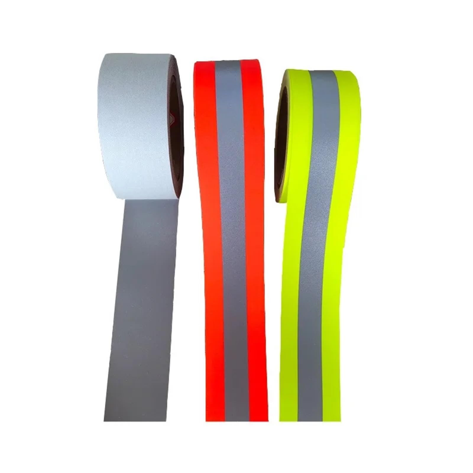 Reflektierendes Baumwollband | Mehrfarbiges flammhemmendes reflektierendes Klebeband in mehreren Größen for Kleidung(Oranje,5cmx100m)