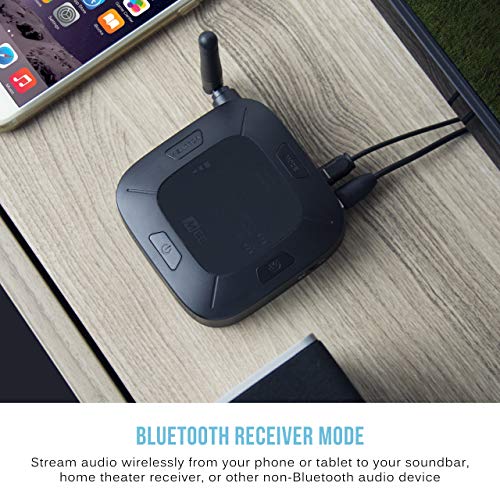 Image of MEE audio Connect Hub Bluetooth Transmitter /Receiver with Audio Pass-Through for TV /Home Stereo with 3.5mm Jack /AUX /RCA /Optical Input; USB Multi-stream Bluetooth Adapter for Dual Headphones /Speakers