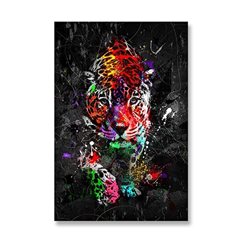 Des graffitis colorés la peinture de la girafe tableau moderne 60x90 cm bois